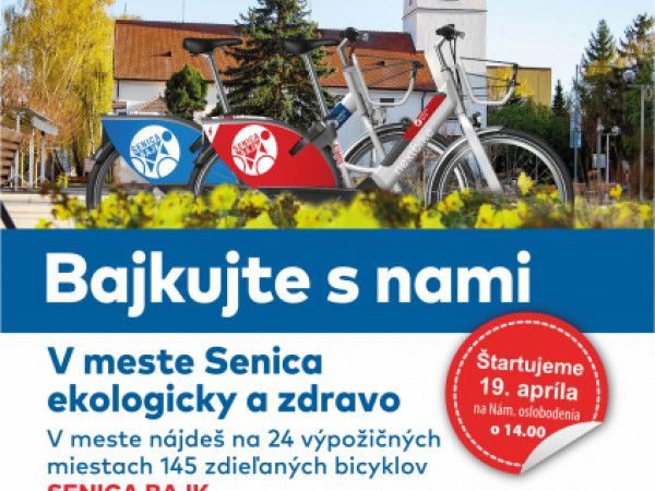 Zdieľané bicykle SenicaBajk štartujú 19. apríla